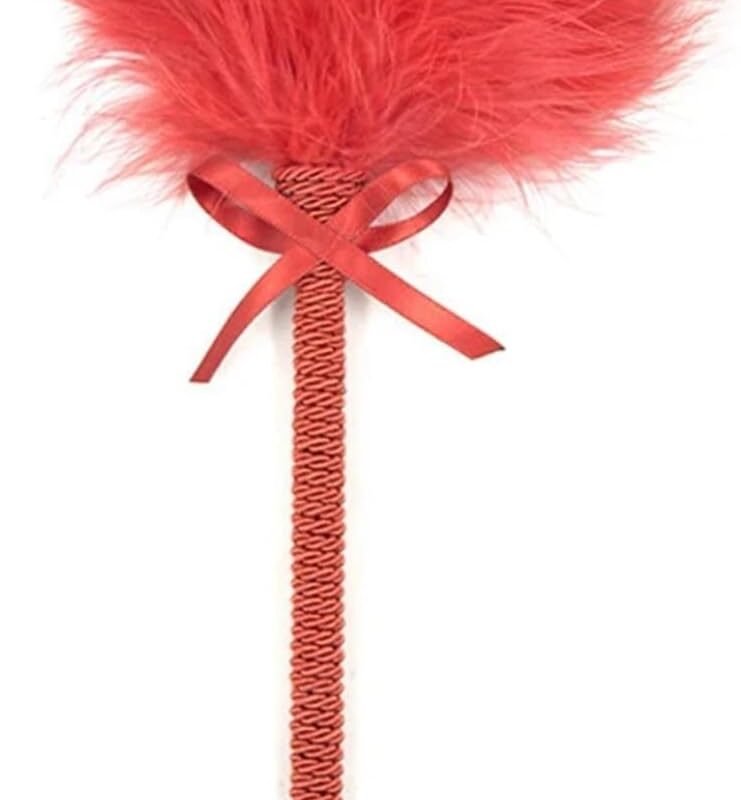 Soft Feather Tickler Spanking Paddle Whip Fetish Flirting BDSM Tease Tool Sex Toys for Couples(B)