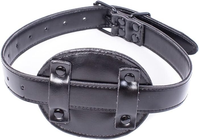 SM Realistic Penis Gag Sex Bondage Mouth Gag with Adjustable Leather Strap for Couple Restraint Set (Length: 6cm, Black) - Image 3