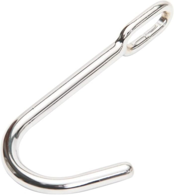 Anal Hook Restraint BDSM Toys Smooth Metal Butt Plug Anal Plug SM Anal Gay Sex Toys for Man and Woman Adult Flirting Games (Length:7 inch/17.8 cm, Silver)