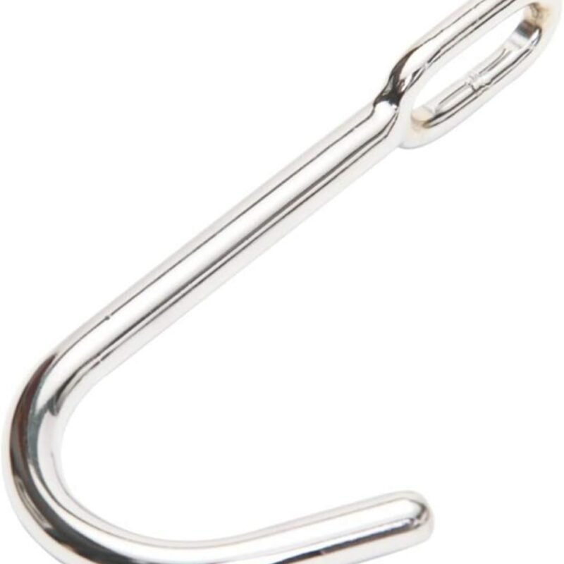 Anal Hook Restraint BDSM Toys Smooth Metal Butt Plug Anal Plug SM Anal Gay Sex Toys for Man and Woman Adult Flirting Games (Length:7 inch/17.8 cm, Silver)