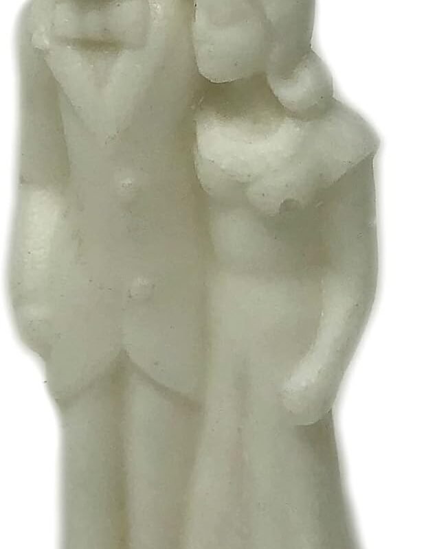 Vrinda® Decorative Candle Erotic Wedding Couple – Couple Art Portrait Candle Mould - Handcrafted Romantic Figurine Candles for Rituals, Couple Spell, Marriage, and Other Special Occasion (White)