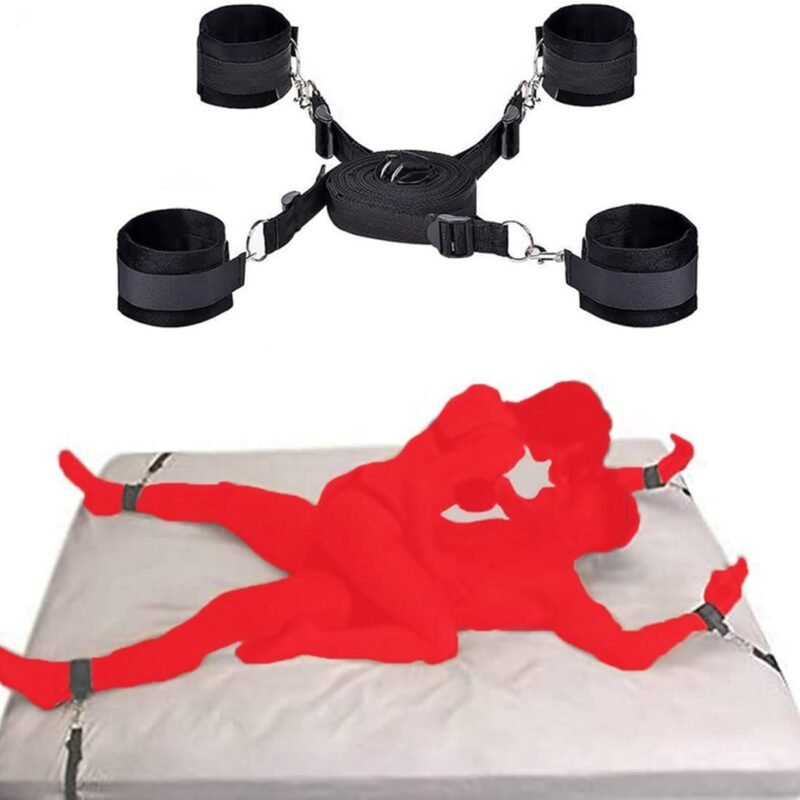 Bed Restraints Sex Bondage Gear & Accessories Toys Sexy Fuzzy Handcuffs Hand Cuff Set for Adults Bedroom Couples Thigh Restraints Sex Handcuff Hand Cuff Bracelets for Women Ankle and Wrist Bar Sweater