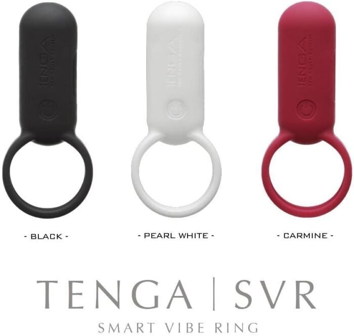 TENGA Smart Vibe Vibrating Ring Rechargeable Dual Partner Stimulating Vibrator TSV002 Pearl, White, 1 Count - Image 5