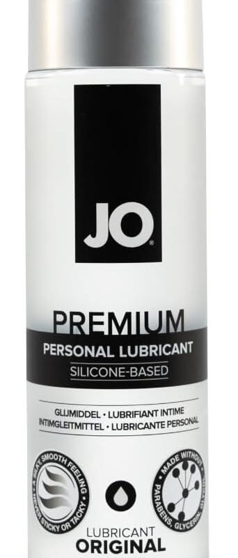 JO Premium Original Silicone Based Lubricant, Long Lasting Silky Smooth Lube for Men, Women and Couples, 8 Fl Oz