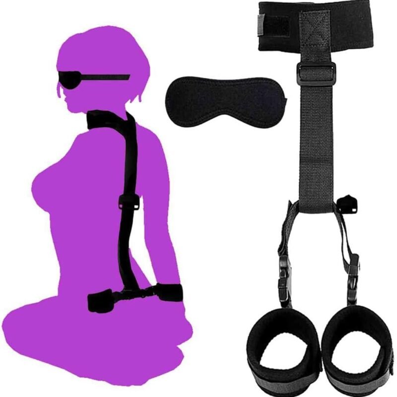 BDSM Toys Handcuffs Sex Things for Couples Kinky Sex Tie Downs Under Mattress Queen Size Bed Restraint Sex for Bed Headboard Straps for Adult Play Queen Bed Rope Cuffs for Adults Bedroom Sweater