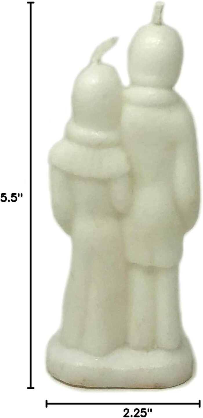 Vrinda® Decorative Candle Erotic Wedding Couple – Couple Art Portrait Candle Mould - Handcrafted Romantic Figurine Candles for Rituals, Couple Spell, Marriage, and Other Special Occasion (White) - Image 8