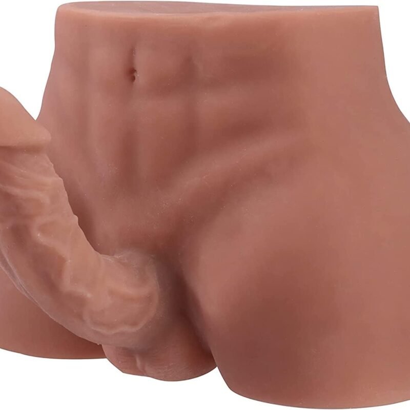 Torso Male Sex Doll for Women with Realistic Flexible Dildo and Tight Anal Unisex Masturbation Sex Dolls for Women Man and Gay Couple (3.6-wheat)