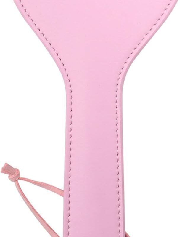 Pink SM Sexual Heart Spanking Paddle, 11.2inch Faux Leather Wide Paddles Sex Toys for Adults BDSM Cosplay