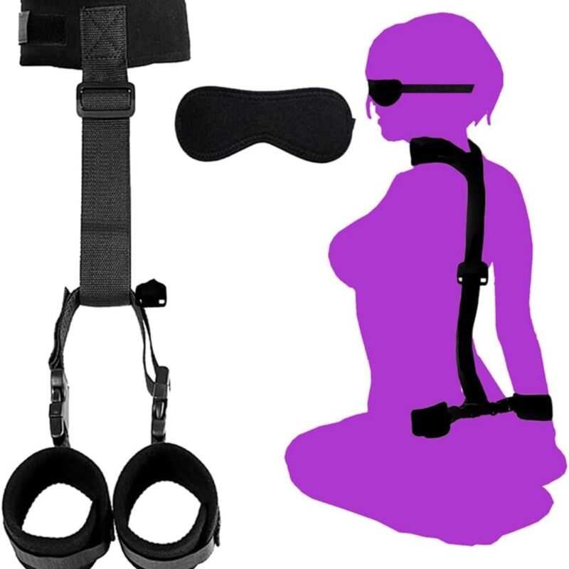 Bondaged Kits Adult Bed Restraint Sex Bonding Straps for Couples Adjustable Wrist Ankle Cuffs Sex Hand Ties for Adult Play Women Restraints Spreaders Bar Legs and Arms for Bedroom Toys Sweater