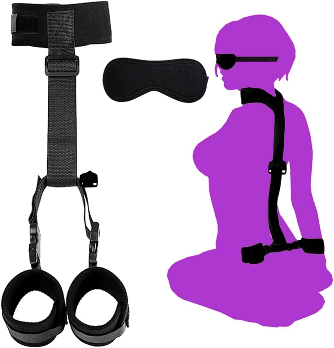 Bondaged Kits Adult Bed Restraint Sex Bonding Straps for Couples Adjustable Wrist Ankle Cuffs Sex Hand Ties for Adult Play Women Restraints Spreaders Bar Legs and Arms for Bedroom Toys Sweater