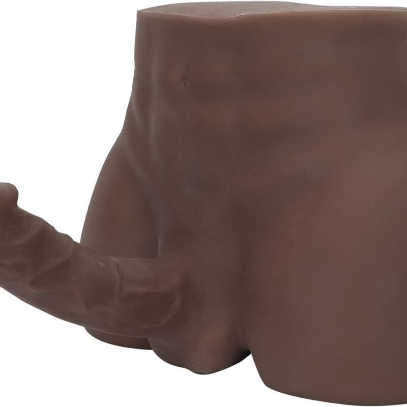 8.0lB Male Sex Doll with Big Long Black Dildo, Adult Torso Sex Doll Toys with 6.0in Huge Dildos for Women Masturbation Toy Unisex Masturbator Sex Toy with Penis Tight Anal for Gay Les Men Couple