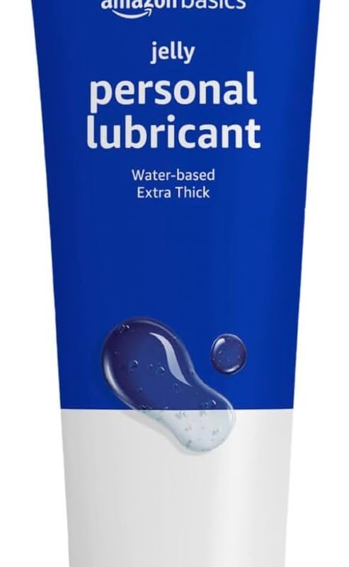 Amazon Basics Jelly Water Based Lube, 8 Fluid Ounce, Extra Thick Gel Personal Lubricant, Easy to Clean, Toy Friendly, Condom Compatible, 1 Pack