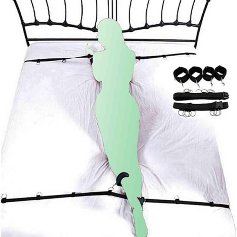 Sex Ties for Ankles and Wrists Plus Size Bed Restraints King Mattress Bondaged Rope Cord & Rope Kit for Bedroom Sex Tie Downs Hand Leg Cuffs Ankle Wrist Resistance Bands Women BDSM Game Sweater