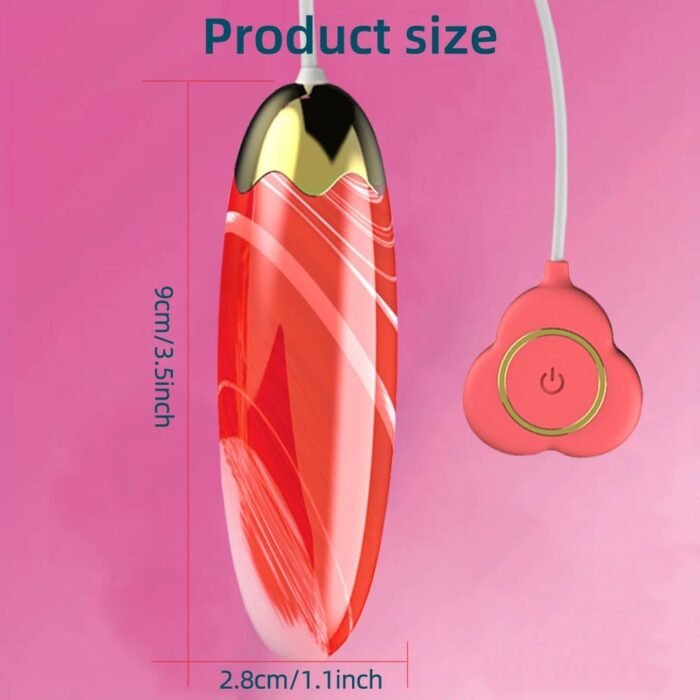 Bullet Vibrator with Wired Remote Control for G Spot Stimulation,Tracrod Wired Vibrating Eggs, Love Egg Balls with 10Vibration Patterns, Silicone Clitoral Massager Sex Toys for Women Couples (Red) - Image 6