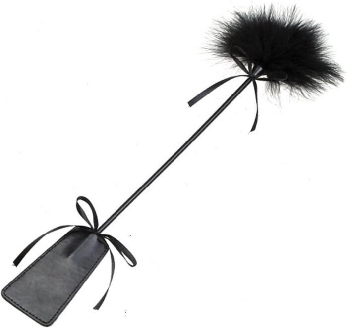 SM Bondage Sex Toys Flirt Whip Spanking Paddle Feather Tickler Hand Slapper with Soft Silicone Ball Mouth Gag Nipple Clamps Chain Clips Jewelry - Image 2