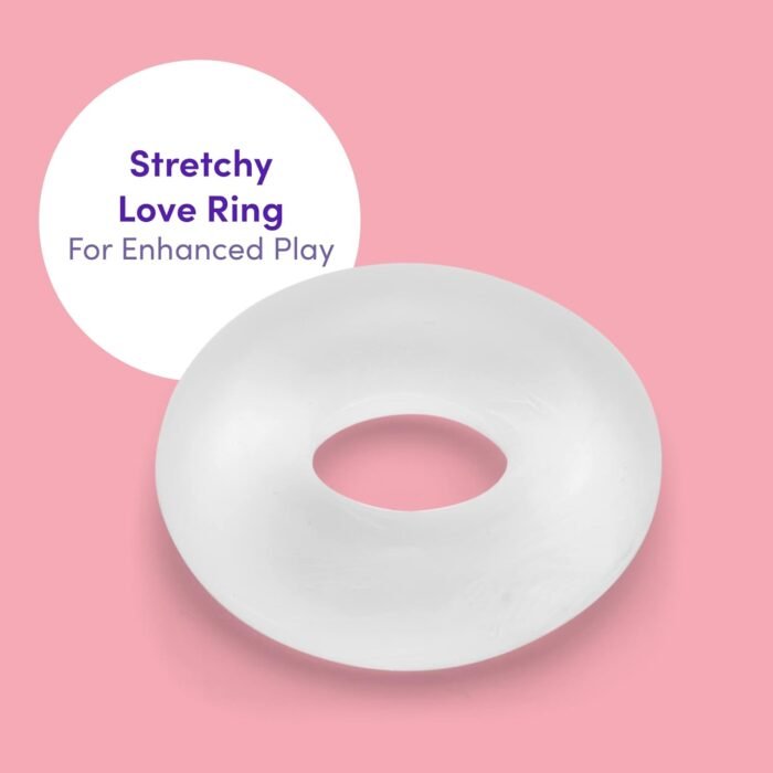 Lovehoney Donut Cock Ring - Ultra Thick Stretchy Penis Ring - Snug & Comfortable - Waterproof - Clear