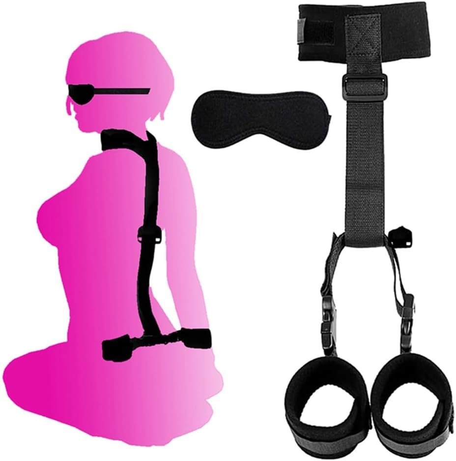 Bondaged Kits Adult Bed Restraint Sex Bonding Straps for Couples Adjustable Wrist Ankle Cuffs Sex Hand Ties for Adult Play Women Restraints Spreaders Bar Legs and Arms for Bedroom Toys Sweater - Image 5