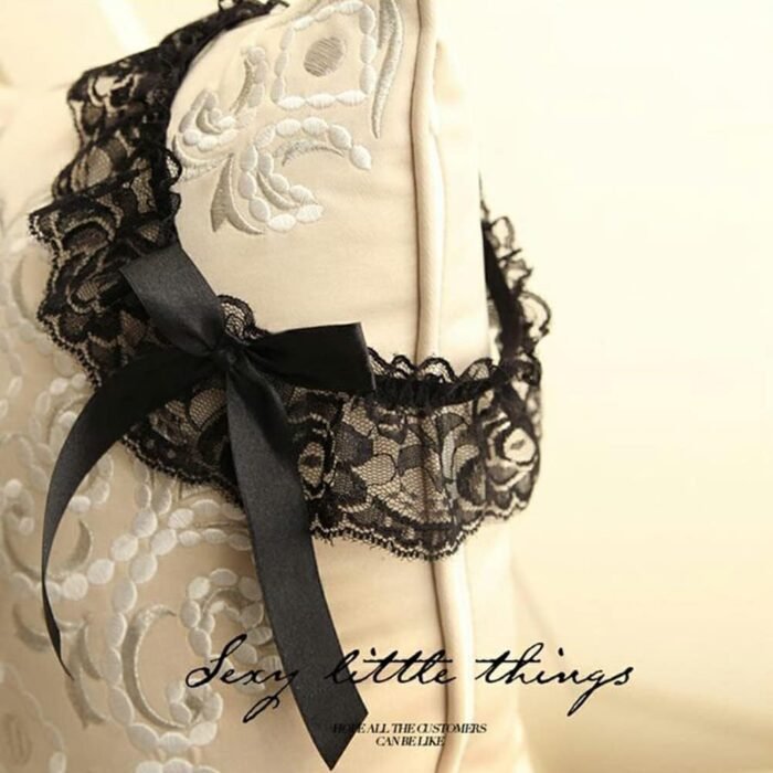 MMTTAO Wedding Garter for Bridal Leg Ring Satin Bow Plus Size Stretch Prom Garters Set - Image 5