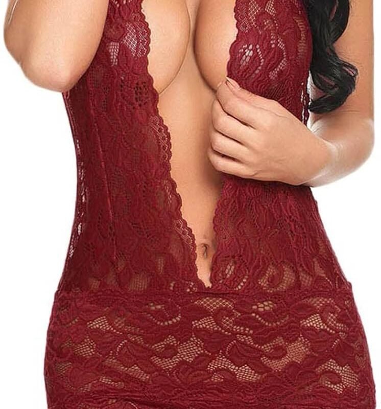 Sexy Lingerie for Women Naughty Outfits Exotic Nightwear Nightgowns Chemise Halter V Harness Teddy Lingerie Nightie