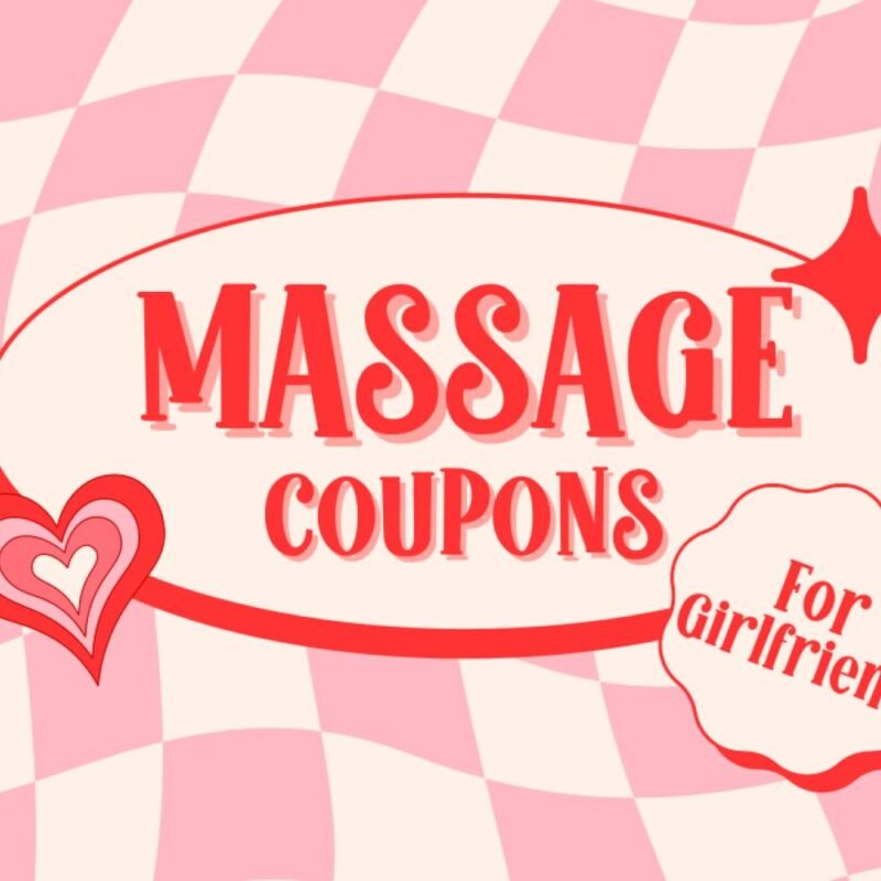 Massage Coupons For Girlfriend: Cute Love Coupon Book For Her | 52 Vouchers | Romantic Valentines Day Anniversary Birthday Gift For Girlfriend From Boyfriend