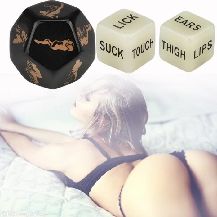 Adult Couples Dice Set, 4 Pcs Naughty Dice Game, Red, Hexahedron, Acrylic - Image 3