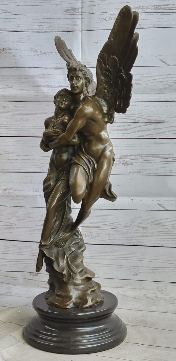 Handcrafted Detailed Two Special Lover Nude Erotic Bronze Sculpture 27 LBS Statu Decorative Artwork Sale Gift by Think Bronze - Image 3
