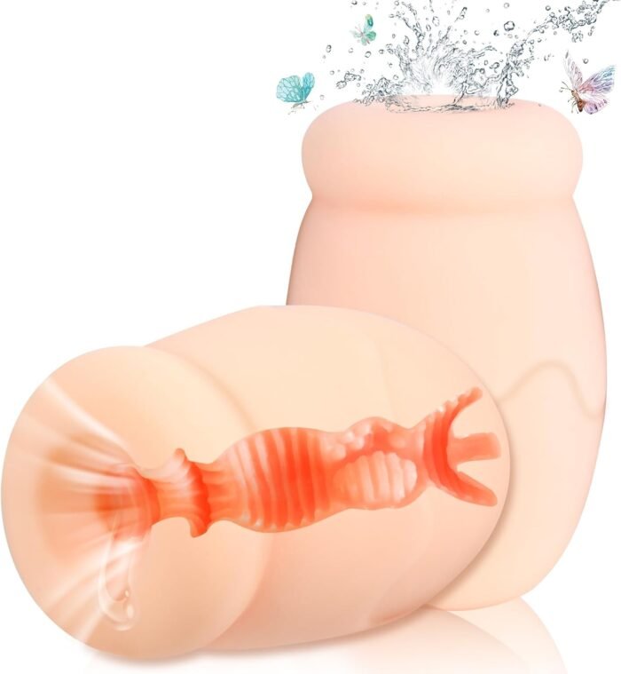 Male Masturbator Sex Toys for Men - Squeezable Pocket Pussy for Mens Masturbation, Plump and Soft Fleshy Egg Male Masturbating Stroker Penis Training Sleeve Blowjob Sex Toys Dolls for Men, Adult Toys