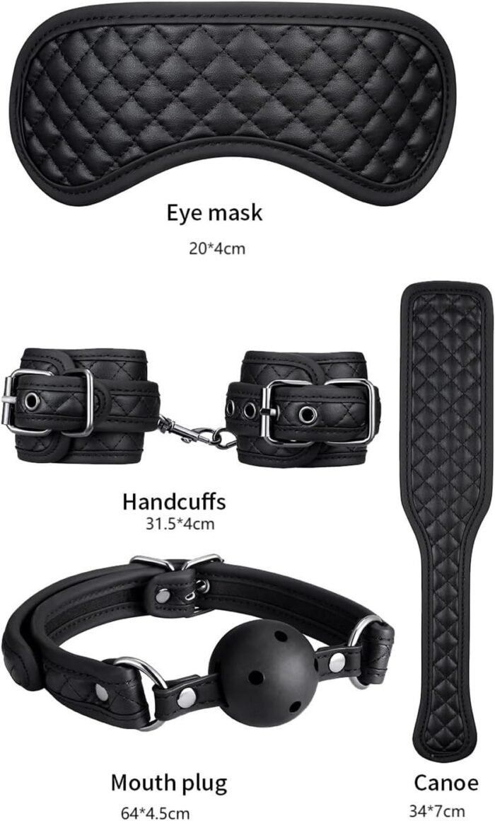 Sex Bondage BDSM Restraint Kit - 7-Piece Set | Sex Toys Premium Sex Toys, Equipment & Accessories - Image 3