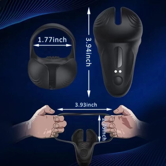 Male Masturbators Vibrating Cock Ring Balls Massager Sex Toy for Men Penis Testicle Stimulator with Remote Dick Vibrator 10 Vibrations Man Vibe Sextoys - Image 7