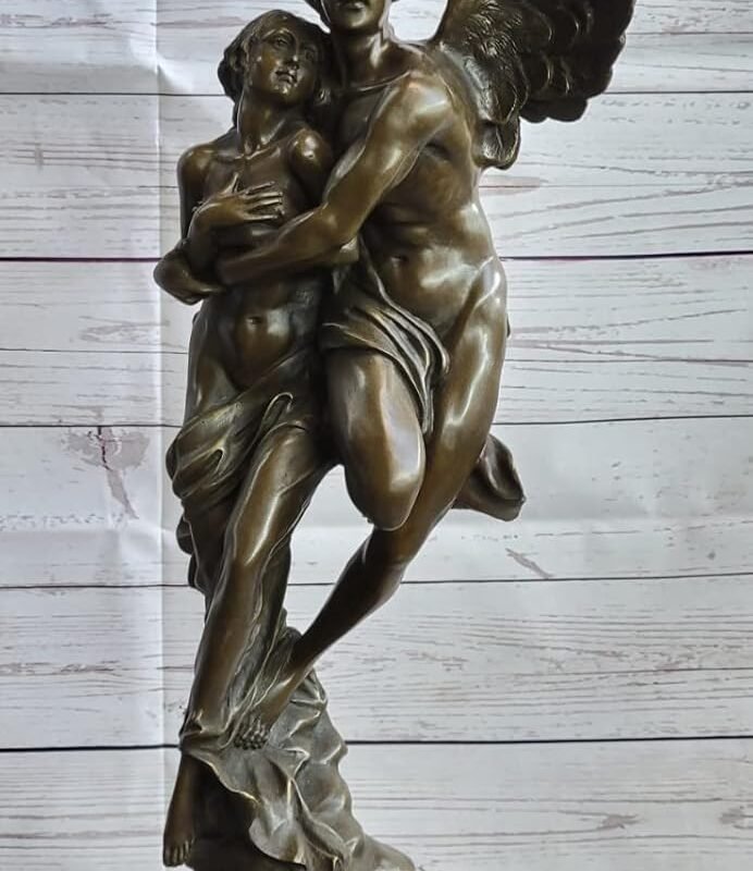 Handcrafted Detailed Two Special Lover Nude Erotic Bronze Sculpture 27 LBS Statu Decorative Artwork Sale Gift by Think Bronze