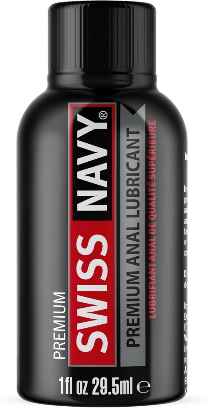 SWISS NAVY Silicone Based Personal Lubricant & Anal Lubricant Gel for Men, Women, Couples, Latex-Safe Long Lasting Personal Lubrication, Works Underwater, Paraben Free & Glycerin Free, 1 Oz