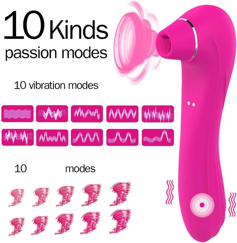 Vibrator Powerful Vagina Clit Vibrator Clitoris Massage Sex Toy for Woman Vibrator Waterproof Nipple Vagina Av Stick for Adults Couples Flriting, Purple - Image 2