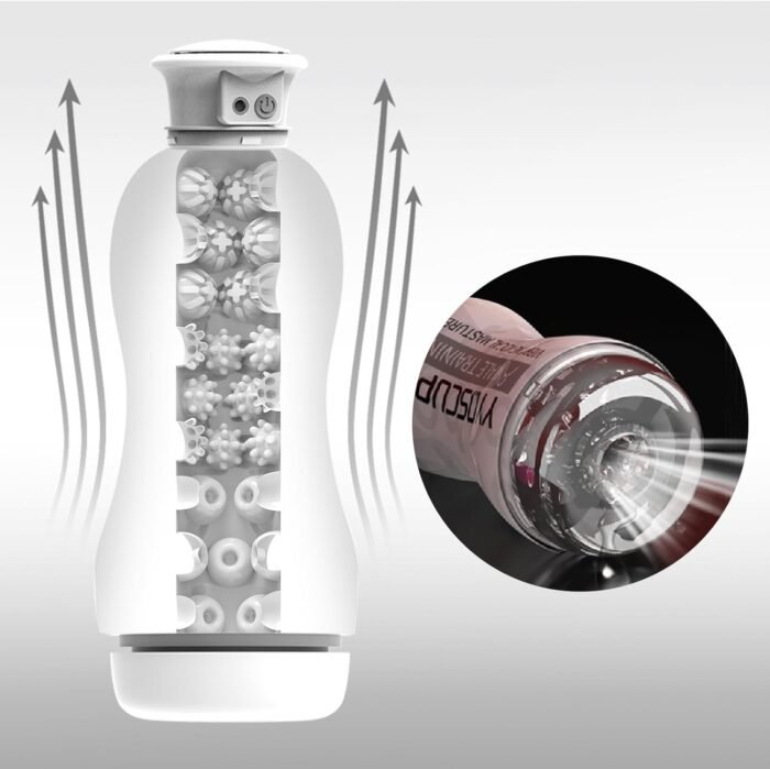 Vibrating Male Masturbators with Sucking Granules and Beads, Vocal Sex Toys for Men Portable Male Stroker Adult Men Sex Toys Penis Pumps & Enlargers - Image 2