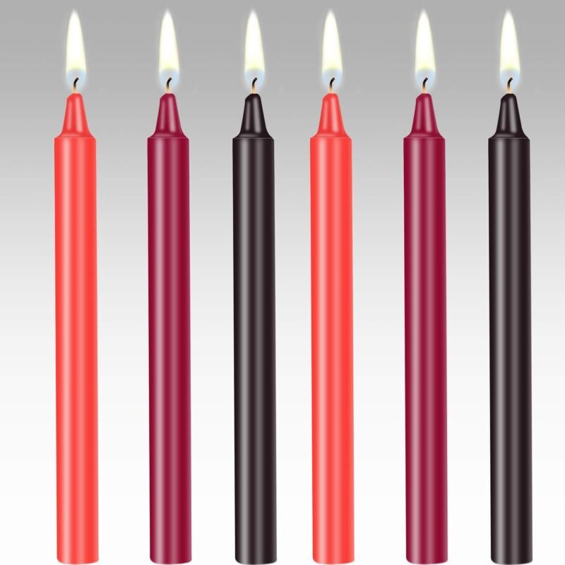 BBTO 6 Pieces Low Temperature Candles Wax Dripping Romantic Candles for Couples Lovers