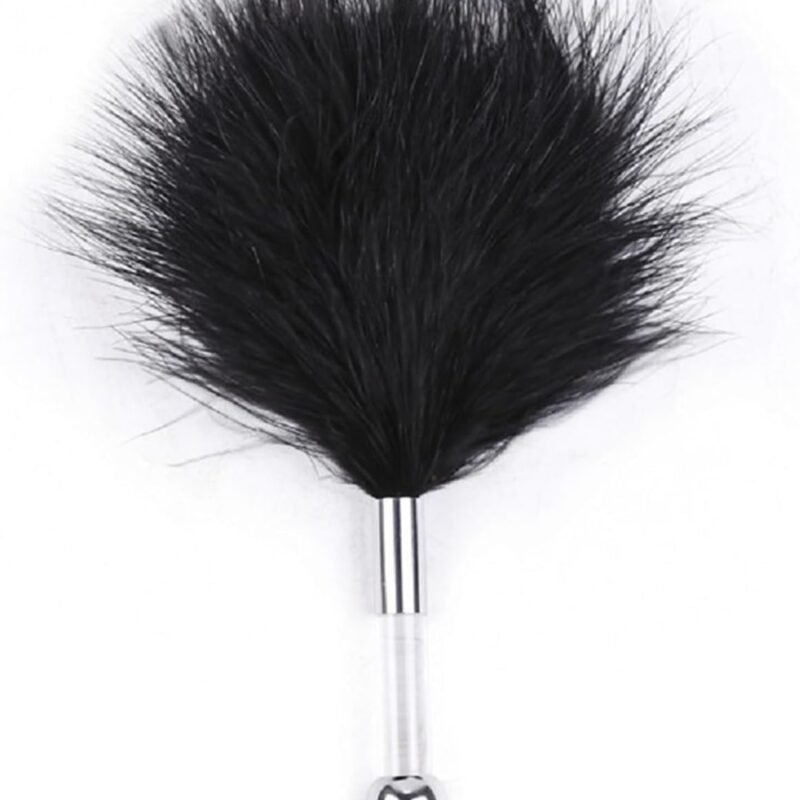 Adult Flriting Toy Sex Feather Tickler Teaser Dual Purpose Anal Plug Sex Tickler Spanking Toys Tickler Toy Adult Feathers for Sexual Play
