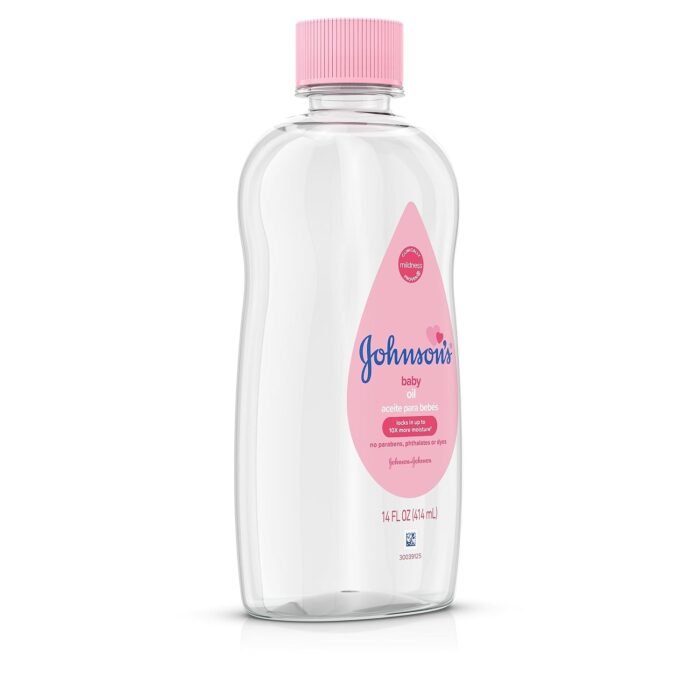 Johnson's Baby Oil, Pure Mineral Oil to help Prevent Moisture Loss for baby, Kids & Adults, Gentle & Soothing Baby Massage Oil for Dry Skin Relief, Original Scent, 14 fl. oz(Pack of 6) - Image 4