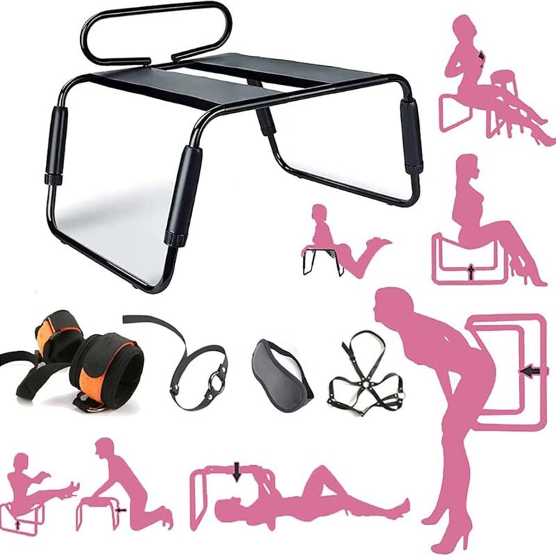 Multifunction Sex Chair, Weightless Detachable Elastic Sex Stool - Sexual Position Assistance - Adjustable Bondage Chair, Heavy Duty Bounce Stool Chair Stool, with Armrests, 5 Piece Set