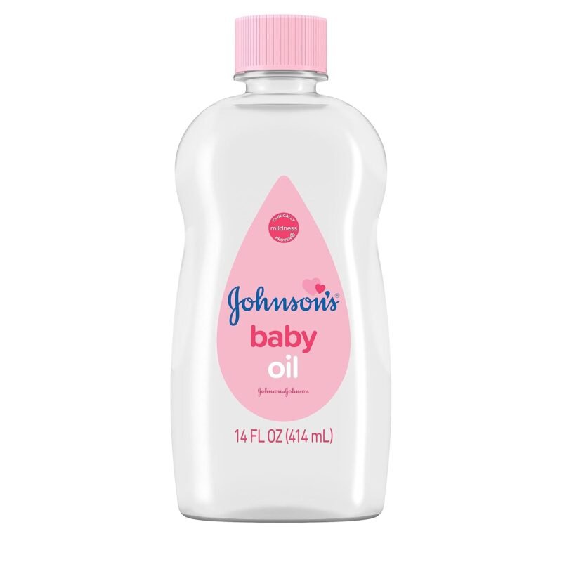 Johnson's Baby Oil, Pure Mineral Oil to help Prevent Moisture Loss for baby, Kids & Adults, Gentle & Soothing Baby Massage Oil for Dry Skin Relief, Original Scent, 14 fl. oz(Pack of 6)
