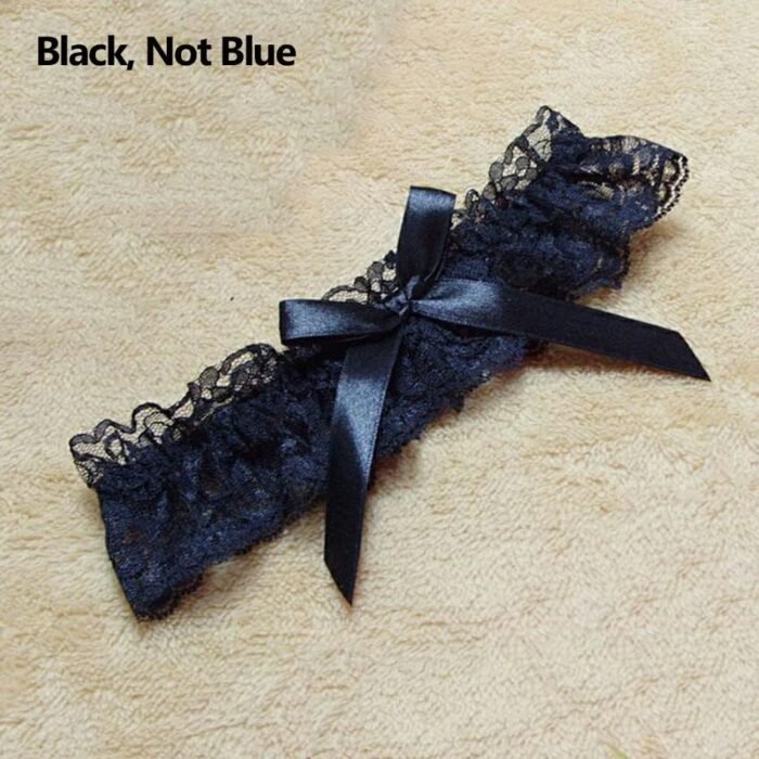 MMTTAO Wedding Garter for Bridal Leg Ring Satin Bow Plus Size Stretch Prom Garters Set - Image 2