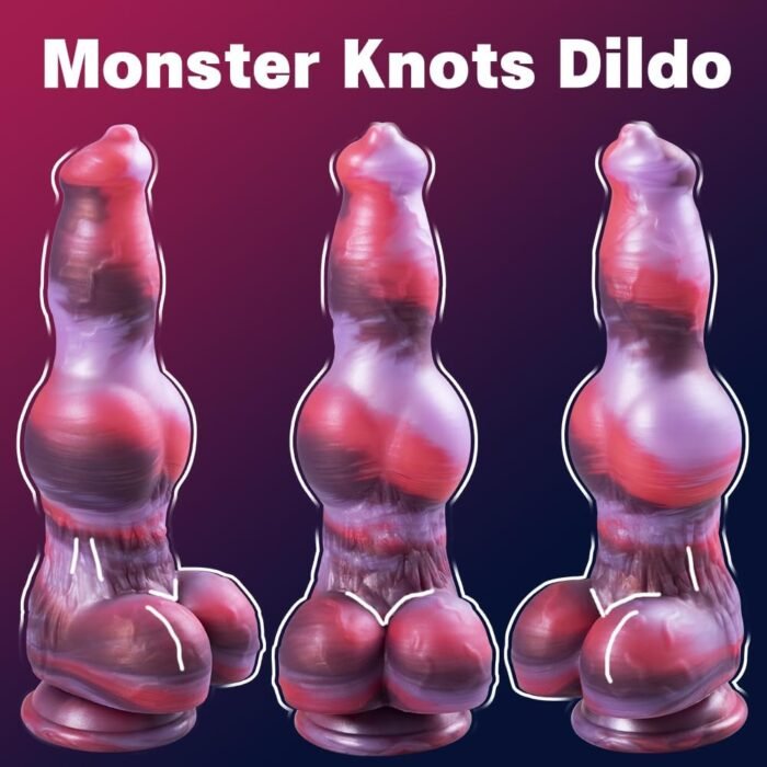 9.8" Monster Dildo Dog Dildos with 2 Big Knots, Knot Dildo with Strong Suction Cup, Huge Dil-do Lifelike Skin-Touching Feeling, Fantasy Dildos Sex Toys for Women, Men, Gays Couples Cobulipo - Image 3