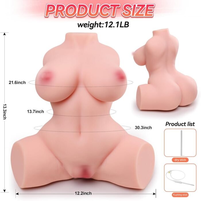 Male Sex Doll, Realistic Sex Dolls for Men Life Size Torso with Soft Breasts & Butt Sex Toy Pocket Pussy with Vaginal Anal Male Masturbator Adult Sex Toys Lifelike Muñecas de Juguetes Sexuales - Image 7