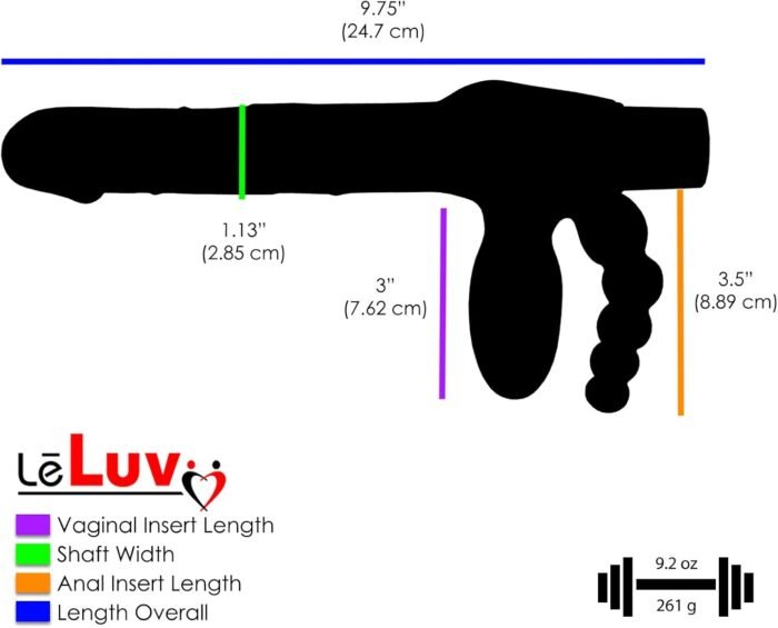 LeLuv Strap On Dong Vibrating Strapless Female Double Penetration - Image 5