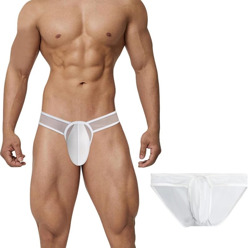 Meshal Men's Cotton Low Rise Briefs Soft Breathable Bulge Pouch Sexy Underwear
