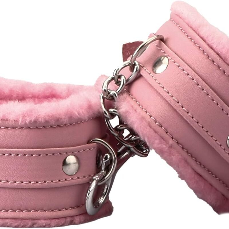 Adjustable Pu Ankle SM Adult Bondage Fetish Handcuffs Sex Fuzzy Intimate Toy, Pleasure Bound Restraints Adult Sex Toys Black