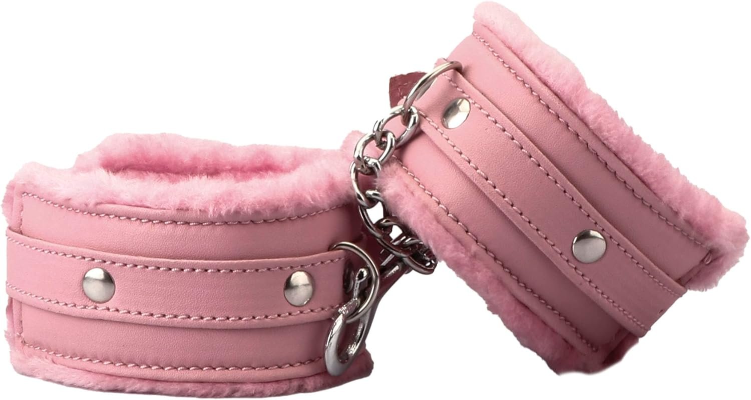 Adjustable Pu Ankle SM Adult Bondage Fetish Handcuffs Sex Fuzzy Intimate Toy, Pleasure Bound Restraints Adult Sex Toys Black