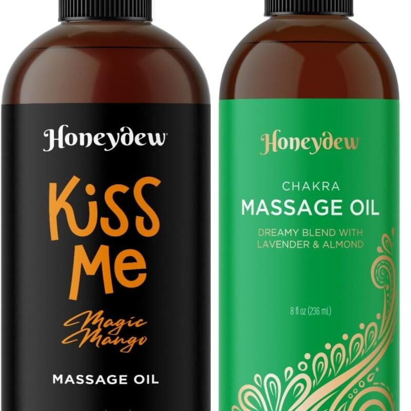Sweet and Sensual Massage Oils for Couples - Mango and Aromatherapy Romantic Full Body Massage Oils with Sweet Almond Oil for Easy Gliding Special Moments - Therapeutic Grade Scented Body Oils