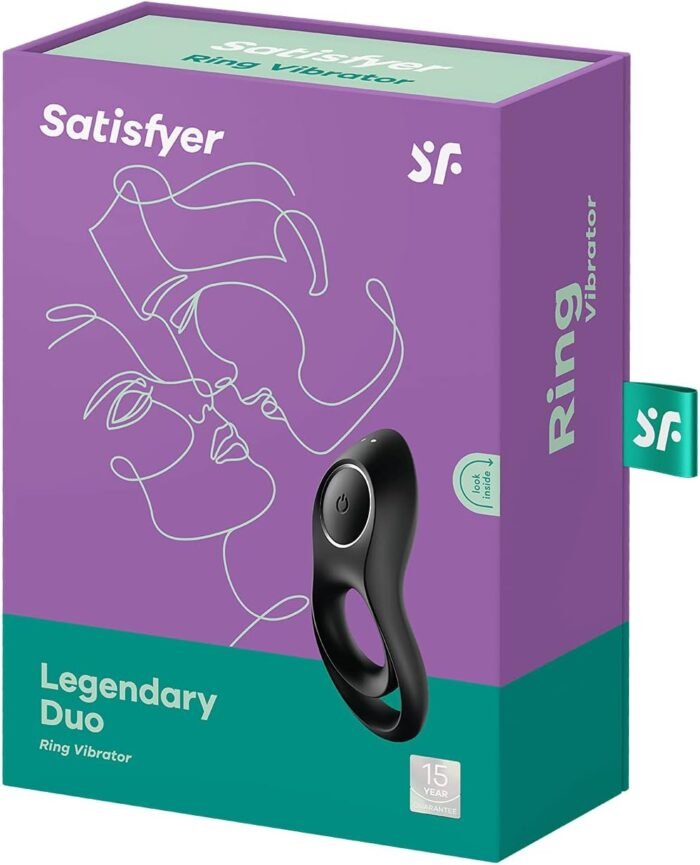 Satisfyer Legendary Duo | Penis Ring | 12 Vibration Programs | Waterproof (IPX7) | Rechargeable Battery | Skin-Friendly Silicone - Image 2