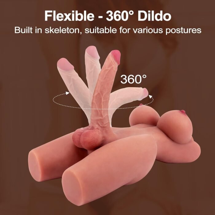 Shemale Sex Doll Torso Dildo - Male Sex Toy with Flexible Dildo for Women,Breasts and Anal,Unisex Love Doll for Men Gay Couple,Transsexual Torso Toy with Hug - Image 3