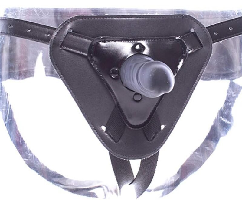 Strap On Dildo Adjustable Harness Adult Restraint Leather Panties Lesbian Gay Couples Realistic Penis Cock Anal Sex Toys for Masturbation,Sex Fun,BDSM (Penis:Length:5.11 inch, Black)