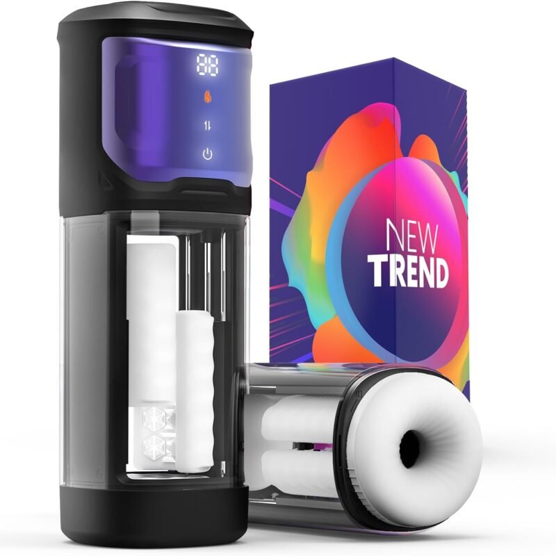 Male Masturbator Sex Toys for Men - Male Sex Toys Rubbing Heating Masturbator for Penis Stimulation,Adult Toys Mens Sex Toy (Black)